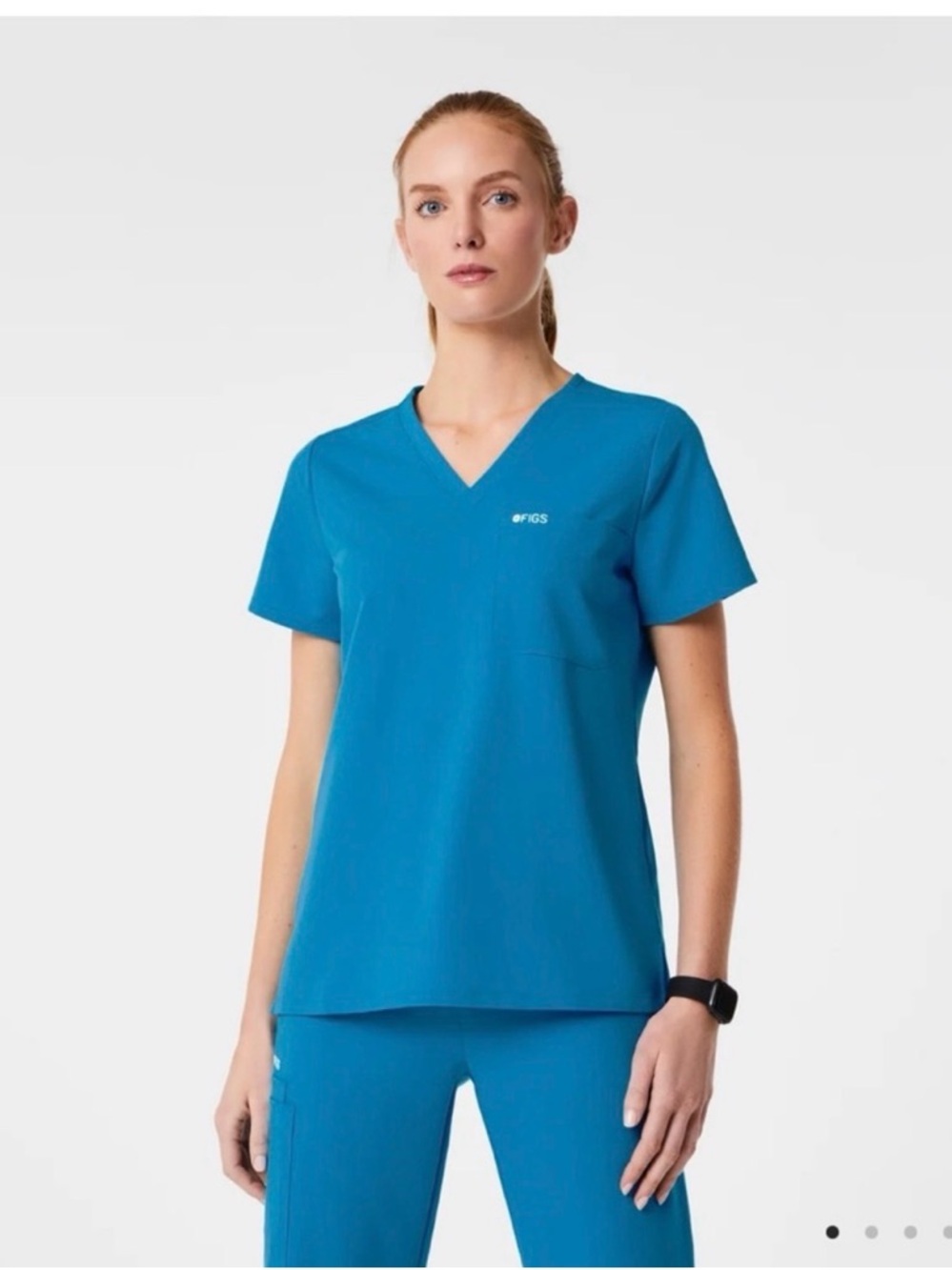 FIGS WOMEN CATARINA ONE-POCKET Top And Zamora Bottoms XXS Extreme blue